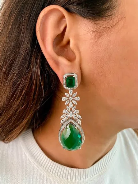  Emerald Drop Dimonte Floral Necklace view 2